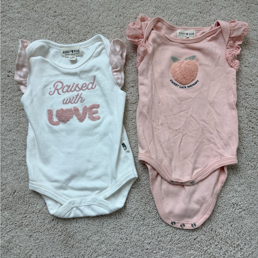 Charming Bodysuit Set - Pink and White